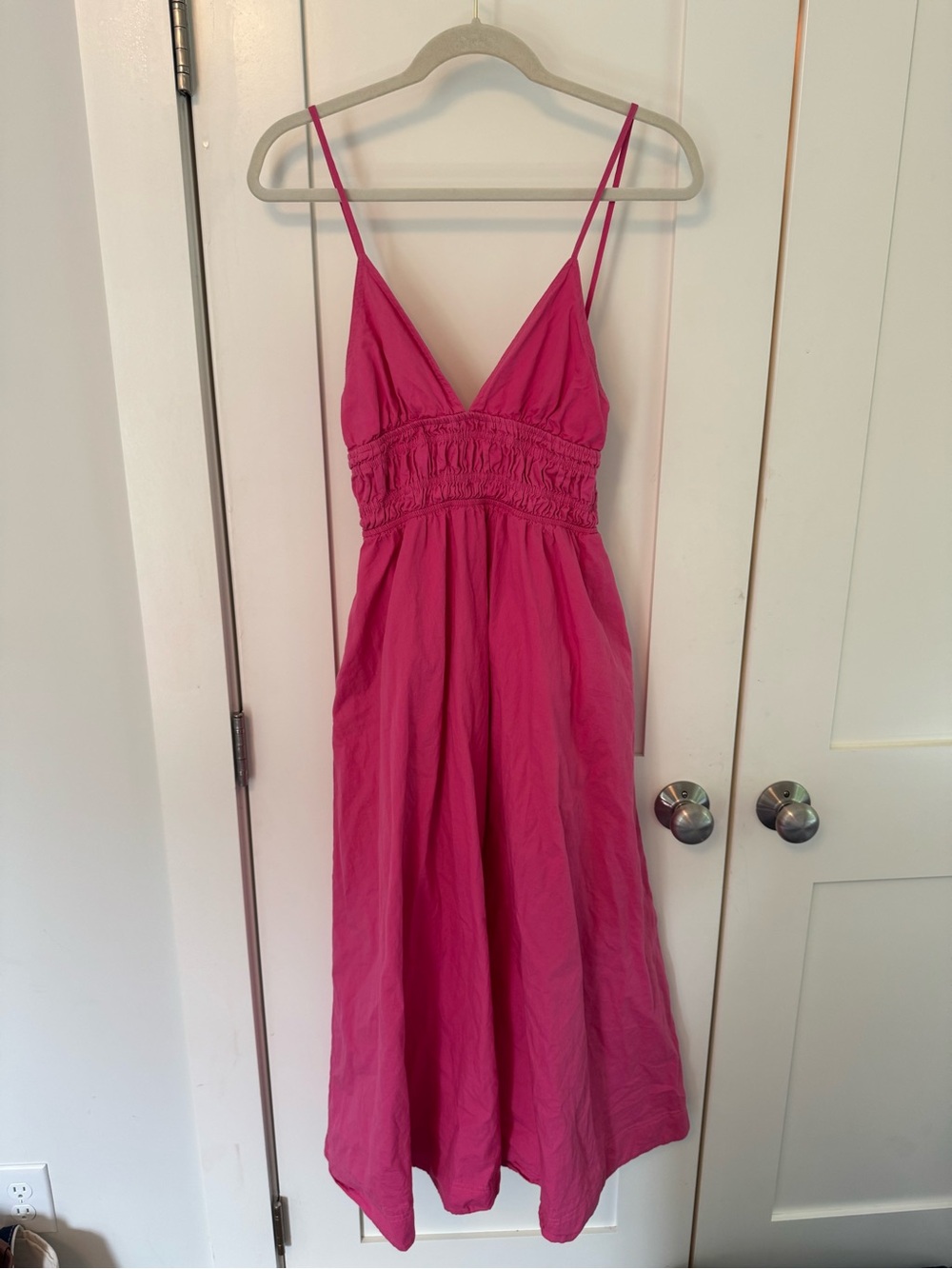 HYFVE Hot Pink Spaghetti Strap Maxi Dress